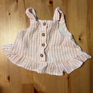 Carter's Pink Striped Muslin Top